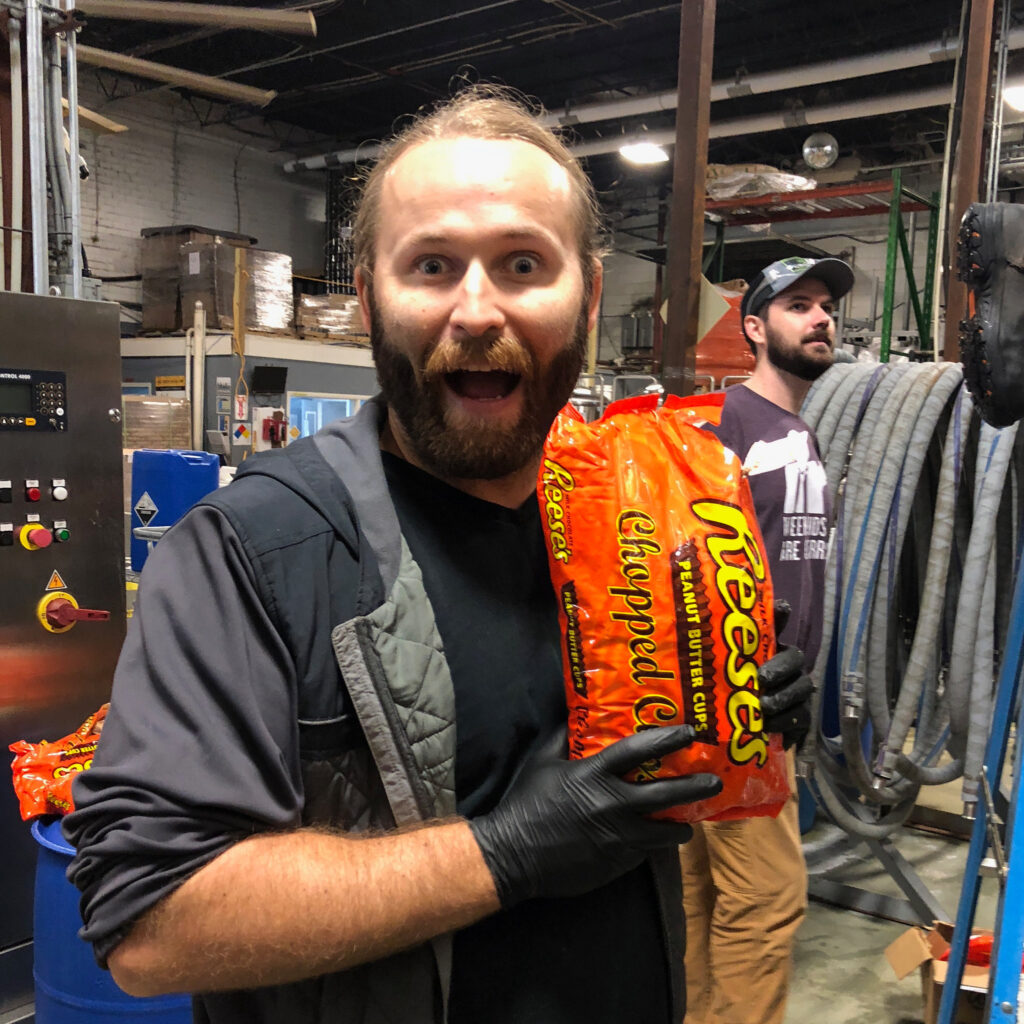 Peter Kiley loves peanut butter cups